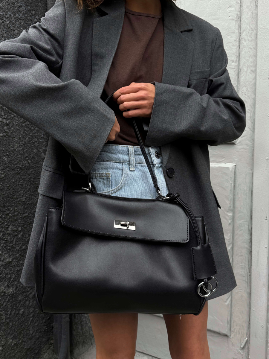 Сумка крос-боді ДЖОРДЖІЯ чорна LEMAN LM4830-1